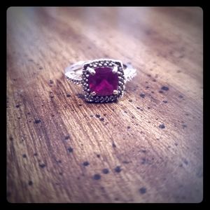 ruby rings 10k white gold